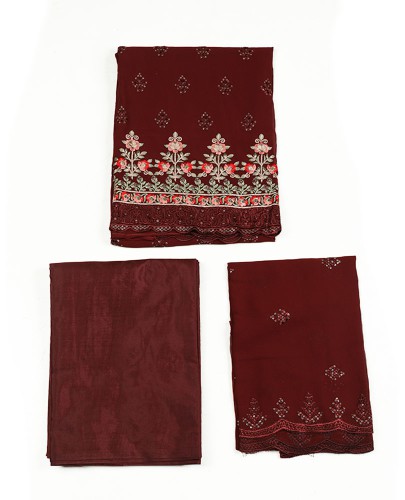 Delhi Boutiques Indian Unstitched 3 Pcs